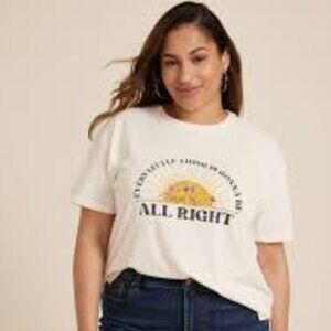 Graphic Tee Bob Marley Quote with Sun and wildflowers from Maurice’s New in Bag